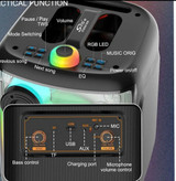 اسپیکر پارتی باکس بلوتوثی sing_e مدل ZQS_6169 با نور RGB و میکروفون وایرلس(ارسال رایگان