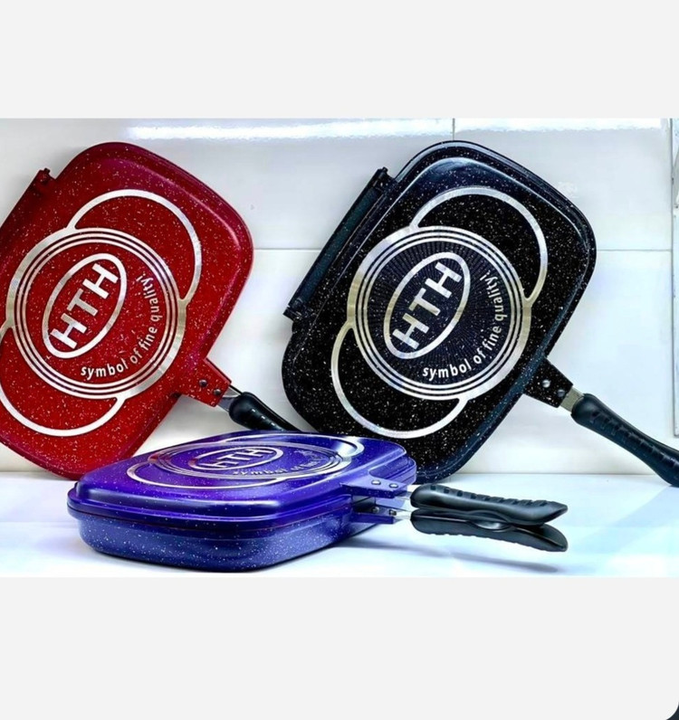 تابه دو طرفه گرانیتی HTH مدل Double Fry Pan سایز ۳۶ سانتیمتر ( ارسال رایگان)
