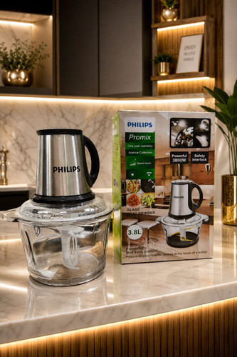 خردکن برقی فیلیپس ۳.۸ لیتری کاسه شیشهای موتور استیل (Philips Promix) ارسال رایگان
