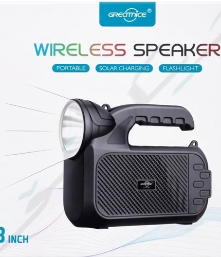 اسپیکر بلوتوثی خورشیدی و چراغقوه گریتنایس مدل Greatnice GTS-2068