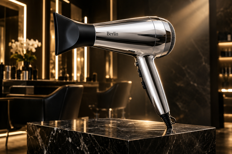 سشوار حرفهای برلین (BERLIN) مدل BL-1412 توان 6500 وات – بدنه استیل کروم ( ارسال رایگان)