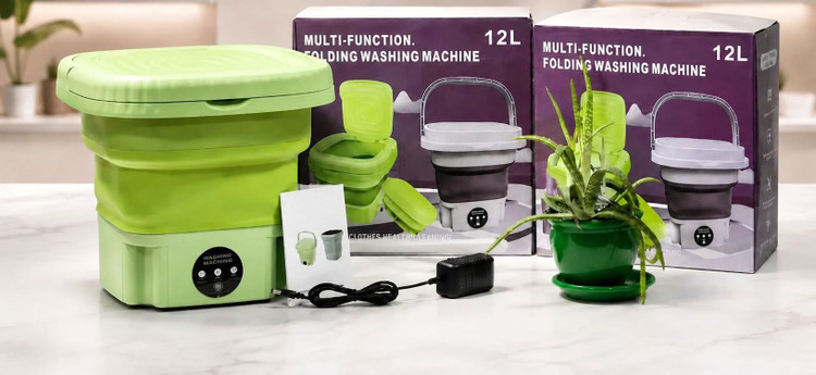 مینی واش تاشو ۱۲ لیتری مدل Multi-Function Folding Washing Machine | لباسشویی مسافرتی و ضدعفونیکننده لباس نوزاد و لباس زیر
