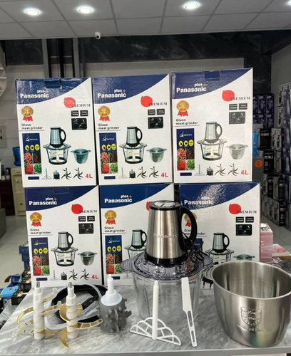 خردکن گوشت و سبزیجات پاناسونیک پلاس دو کاسه(Panasonic Plus Premium) – کاسه شیشهای ۴ لیتر + کاسه استیل