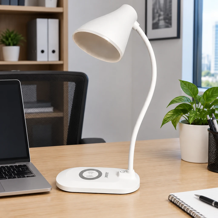 چراغ مطالعه رومیزی مدرن همراه با شارژر وایرلس (Wireless Charger Desk Lamp) ارسال رایگان